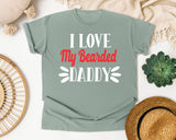 I Love My Bearded Daddy White graphic tee in Bay