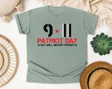 Patriot Day We Will Never Forget Black graphic tee in Bay