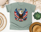 Patriotic Eagle Emblem graphic tee in Bay