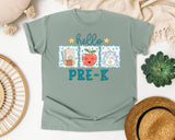 Hello Pre-K Frames graphic tee in Bay