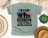 I'm A Dad Grandpa And A Veteran Nothing Scares Me Black graphic tee in Bay