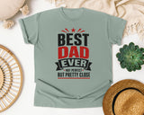 Best Dad Ever Not Perfect But Pretty Close Black graphic tee in Bay