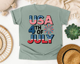 USA 4th Of July Navy 2 graphic tee in Bay