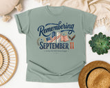 Remembering September 11 graphic tee in Bay