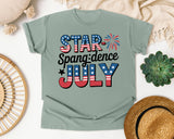 Star Spangled July Grey 2 graphic tee in Bay