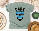 Dads With Beards Are Better White 4 graphic tee in Bay