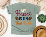 My Heart Is On That Field graphic tee in Bay