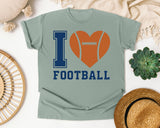 I Love Football Heart graphic tee in Bay