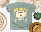 Sunday Funday Football Heart graphic tee in Bay