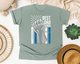 Best Dad Ever Patriot graphic tee in Bay