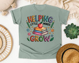 Helping Little Minds Grow Books graphic tee in Bay