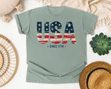 USA Since 1776 graphic tee in Bay