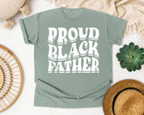 Proud Black Father White graphic tee in Bay