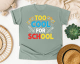 Too Cool For School Bold graphic tee in Bay