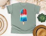 Patriotic Popsicle Teal graphic tee in Bay