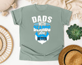 Dads With Beards Are Better White 3 graphic tee in Bay
