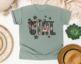 All American Girl Brown graphic tee in Bay