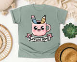 Teach Love Inspire Mug graphic tee in Bay