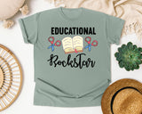 Educational Rockstar Book graphic tee in Bay
