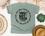 You Got This Test Day Black graphic tee in Bay