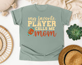 My Favorite Player Calls Me Mom Retro graphic tee in Bay