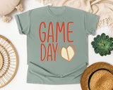 Game Day Heart Ball graphic tee in Bay