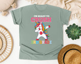 Im Ready To Crush 3rd Grade Unicorn graphic tee in Bay