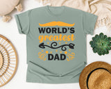 World's Greatest Dad Gold graphic tee in Bay