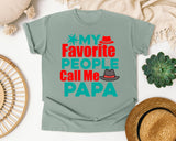 My Favorite People Call Me Papa Brown graphic tee in Bay