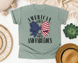 American Girly Red White And Fabulous graphic tee in Bay