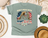 Don't Mess With America Est 1776 graphic tee in Bay