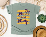 Made It To May graphic tee in Bay
