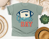 Game Day Ball Heart graphic tee in Bay