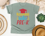 Roaring Into Pre-K Red graphic tee in Bay