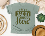 My Daddy Is My Hero White 4 graphic tee in Bay