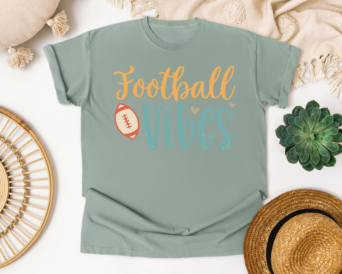Football Vibes Groovy graphic tee in Bay