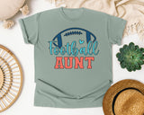 Football Aunt graphic tee in Bay