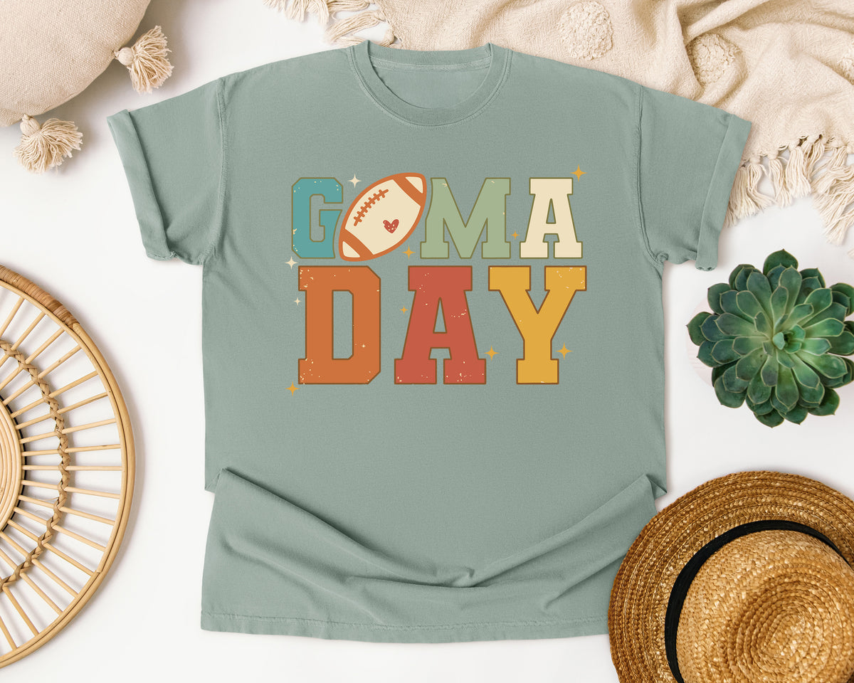 Go Ma Day Football graphic tee in Bay