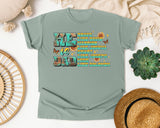 He Is Dad Brave Like David Warrior Like Joshua Teal graphic tee in Bay