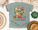 Teaching Is My Jam graphic tee in Bay