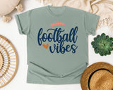 Football Vibes Script Navy graphic tee in Bay