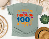 I Sparkled My Way Through 100 Days White 2 3 graphic tee in Bay