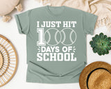 I Just Hit 100 Days Of School graphic tee in Bay