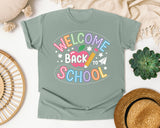 Welcome Back To School Neon graphic tee in Bay