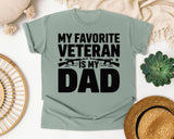 My Favorite Veteran Is My Dad Grey graphic tee in Bay