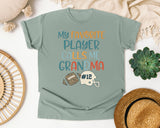My Favorite Player Calls Me Grandma Retro graphic tee in Bay