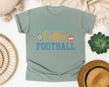 Weekends Coffee Football graphic tee in Bay