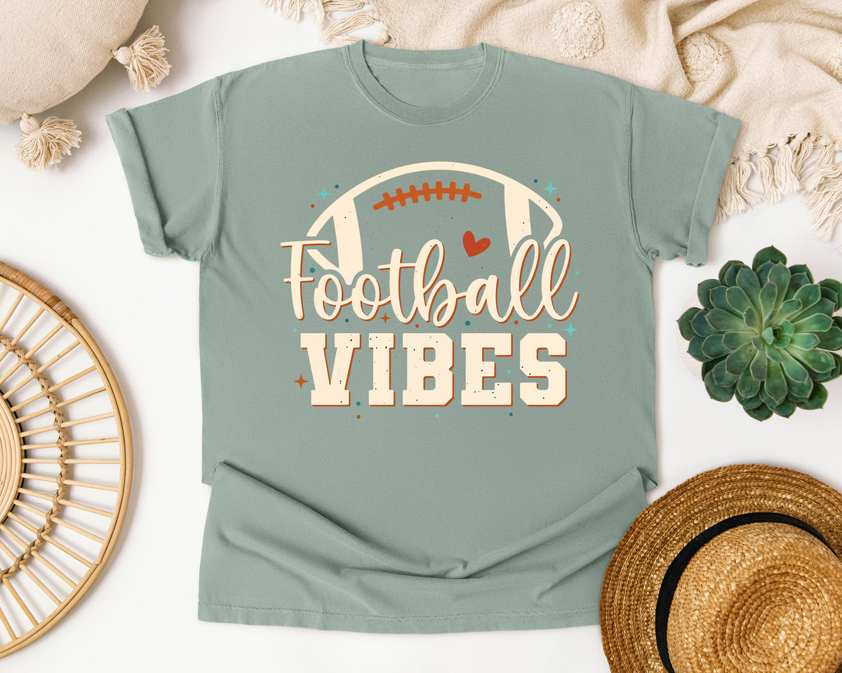 Football Vibes Cream graphic tee in Bay