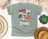 America Land Of The Free Since 1776 graphic tee in Bay