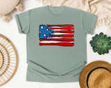 Baseball Bats American Flag graphic tee in Bay